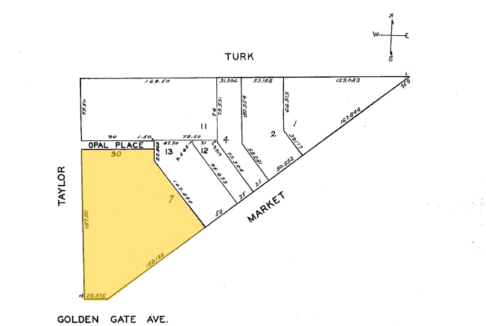 982-998 Market St, San Francisco, CA à louer - Plan cadastral - Image 2 de 4