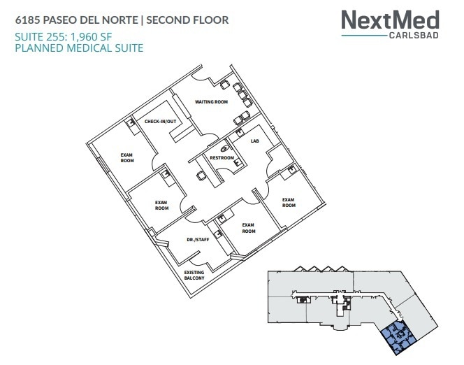 6183 Paseo del Norte, Carlsbad, CA for lease Floor Plan- Image 1 of 1