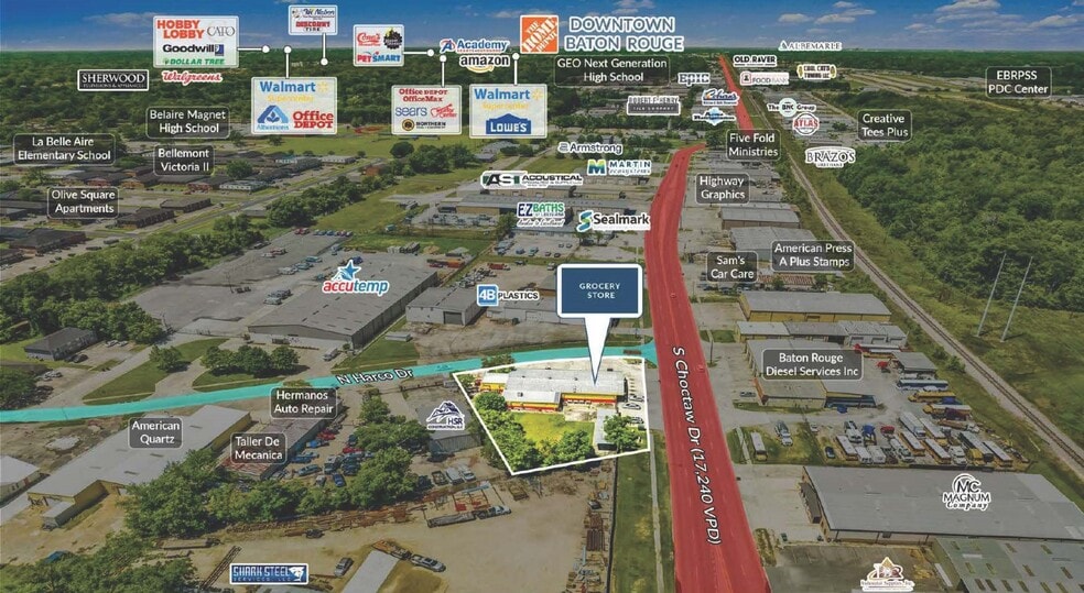 12606 S Choctaw Dr, Baton Rouge, LA à vendre - Photo du bâtiment - Image 2 de 5