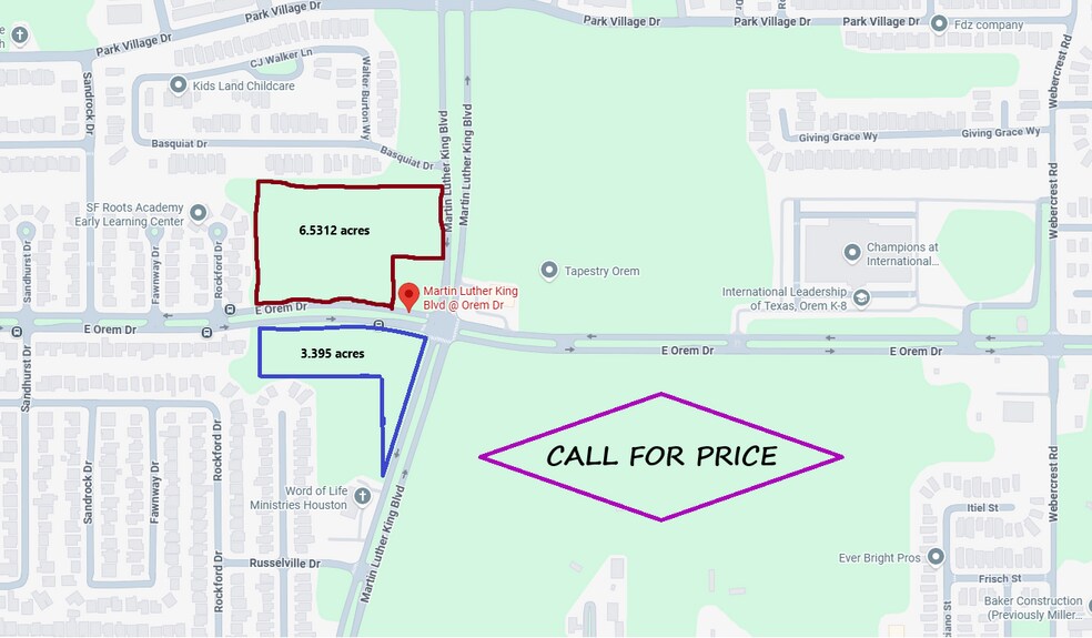 Martin Luther King Blvd And E Orem Dr, Houston, TX à vendre - Photo principale - Image 1 de 1