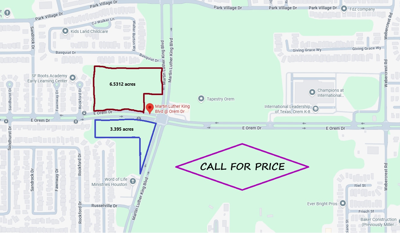 Martin Luther King Blvd And E Orem Dr, Houston, TX for sale Primary Photo- Image 1 of 2