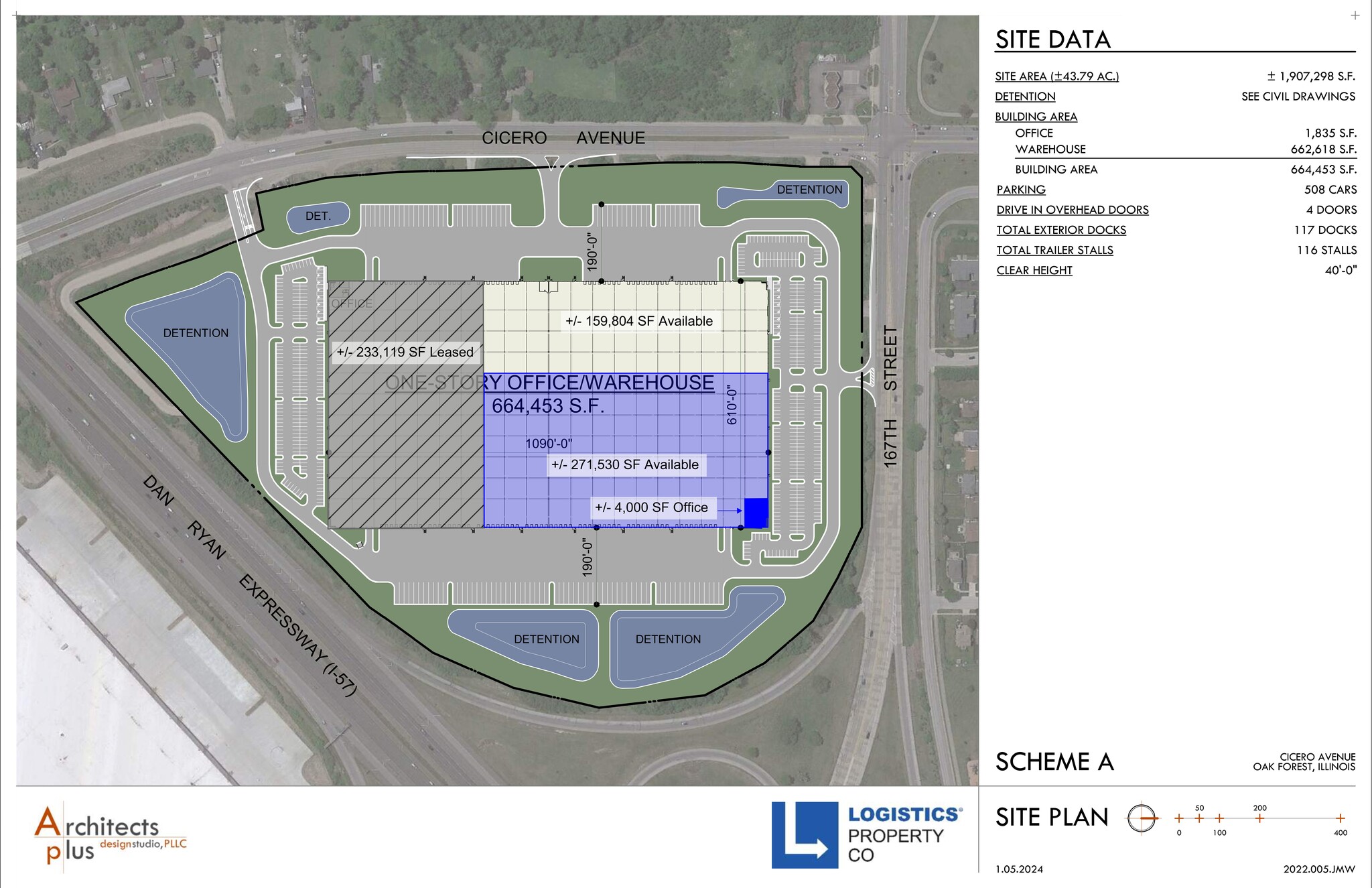 16799 Cicero Ave, Oak Forest, IL à louer Plan de site- Image 1 de 4