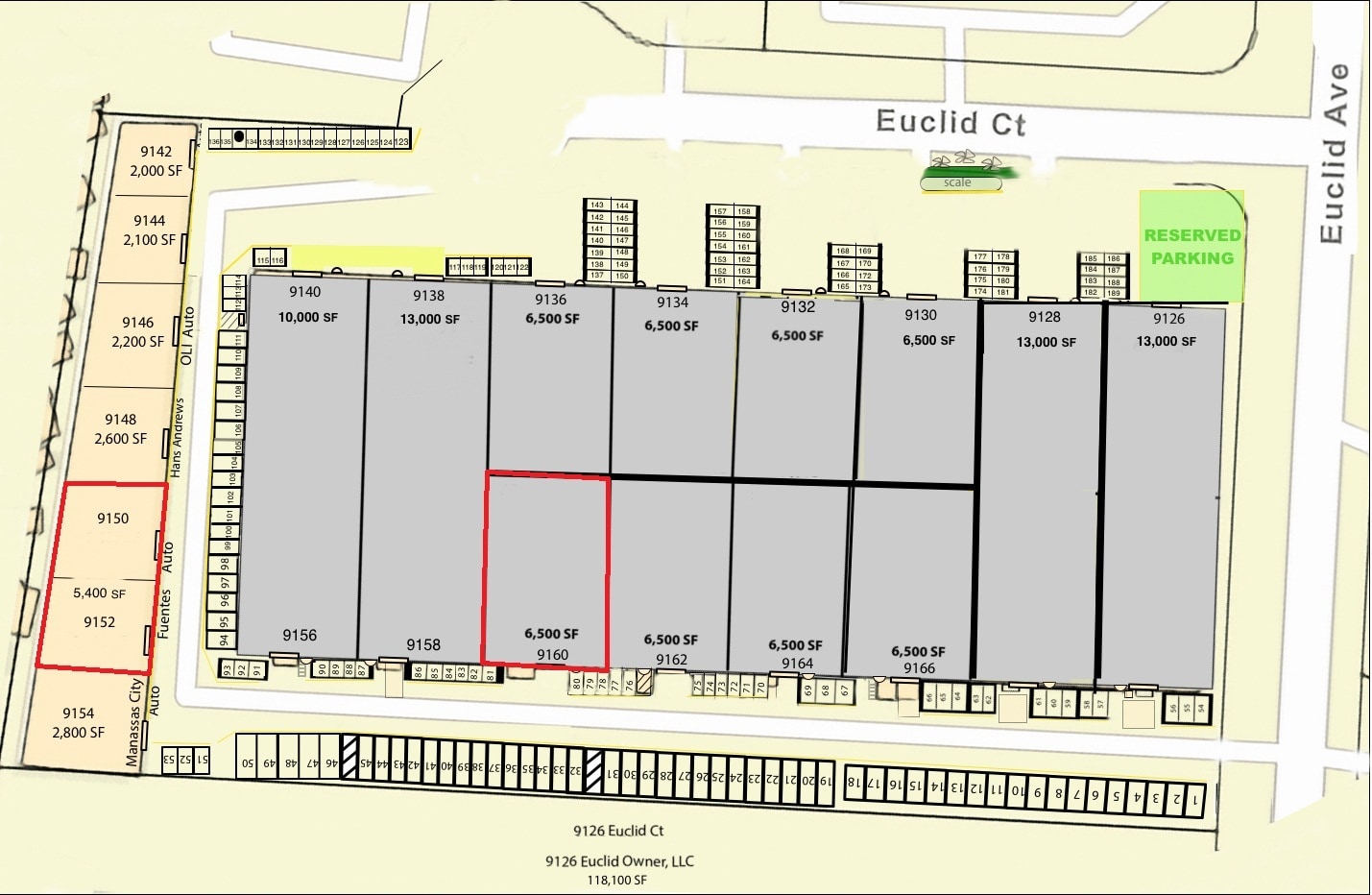 9126-9166 Euclid Ave, Manassas, VA for lease Site Plan- Image 1 of 1