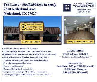 More details for 2610 Nederland Ave, Nederland, TX - Office/Medical for Lease