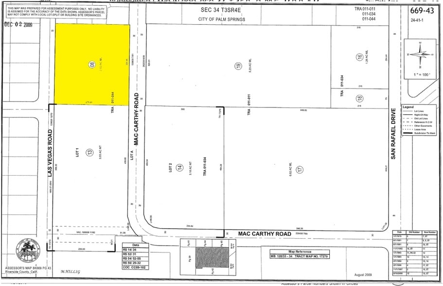 Radio Rd, Palm Springs, CA for sale - Plat Map - Image 2 of 2