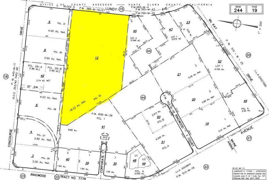 1911-1931 Lundy Ave, San Jose, CA à louer - Plan cadastral - Image 2 de 8