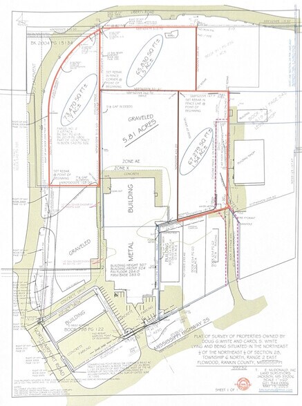 Liberty Road, Flowood, MS à vendre - Plan cadastral - Image 2 de 7
