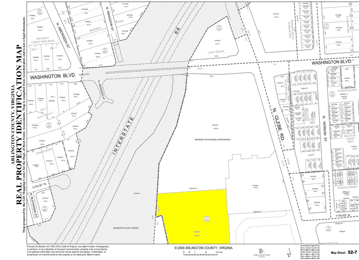 1100 N Glebe Rd, Arlington, VA à vendre Plan cadastral- Image 1 de 1