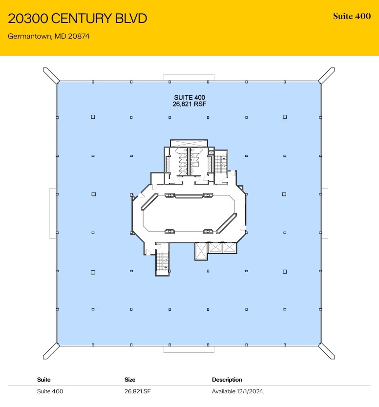 20300 Century Blvd, Germantown, MD à louer Plan d’étage- Image 1 de 1