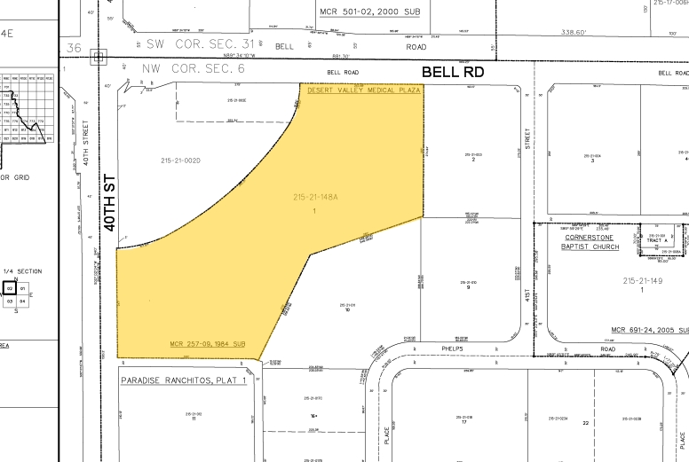 4045 E Bell Rd, Phoenix, AZ à louer - Plan cadastral - Image 3 de 4