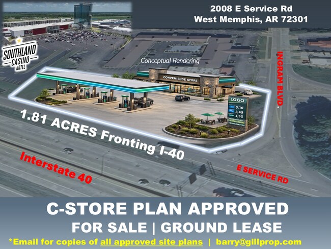 Plus de détails pour 2008 N Service Rd, West Memphis, AR - Commerce de détail à louer