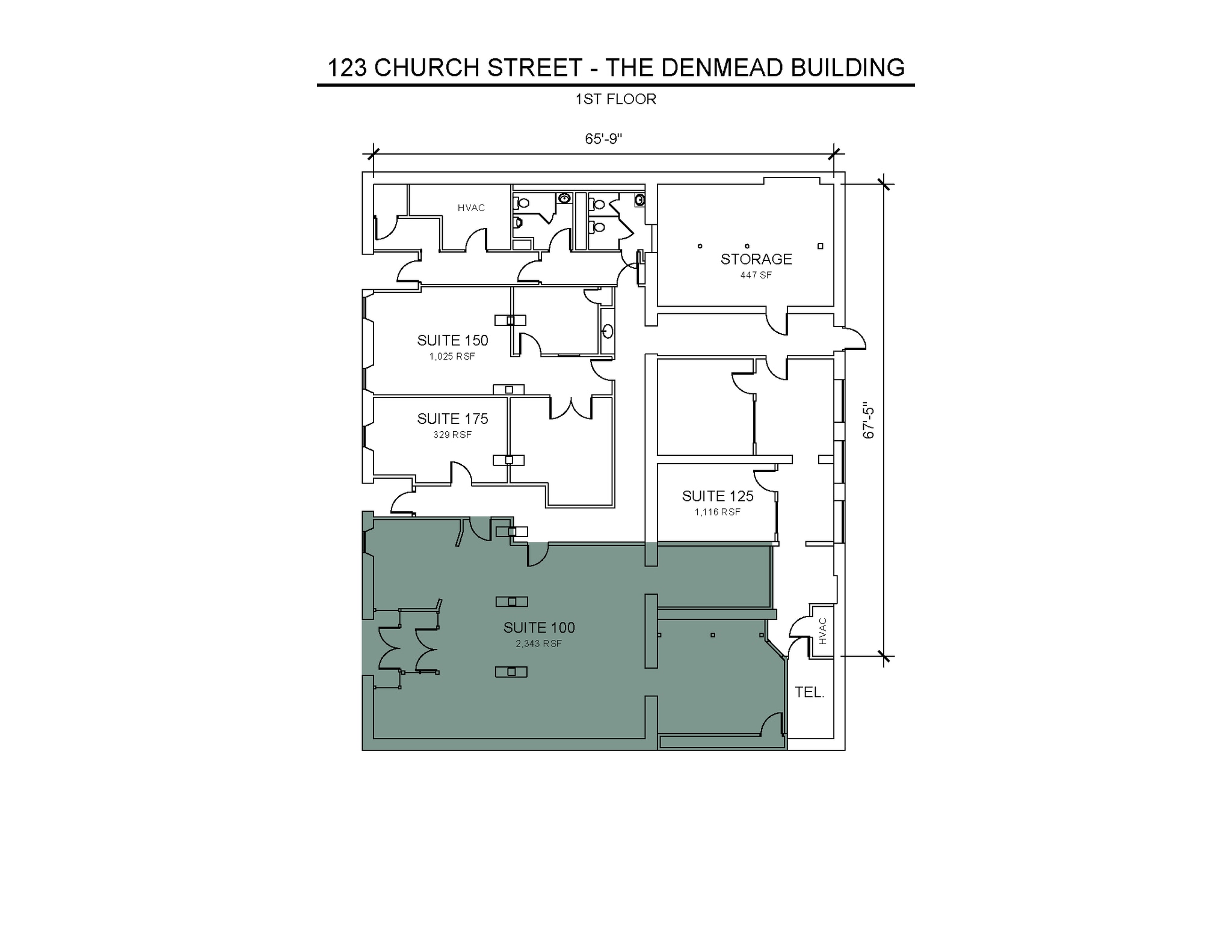 113 Church St, Marietta, GA à louer Plan d’étage- Image 1 de 1
