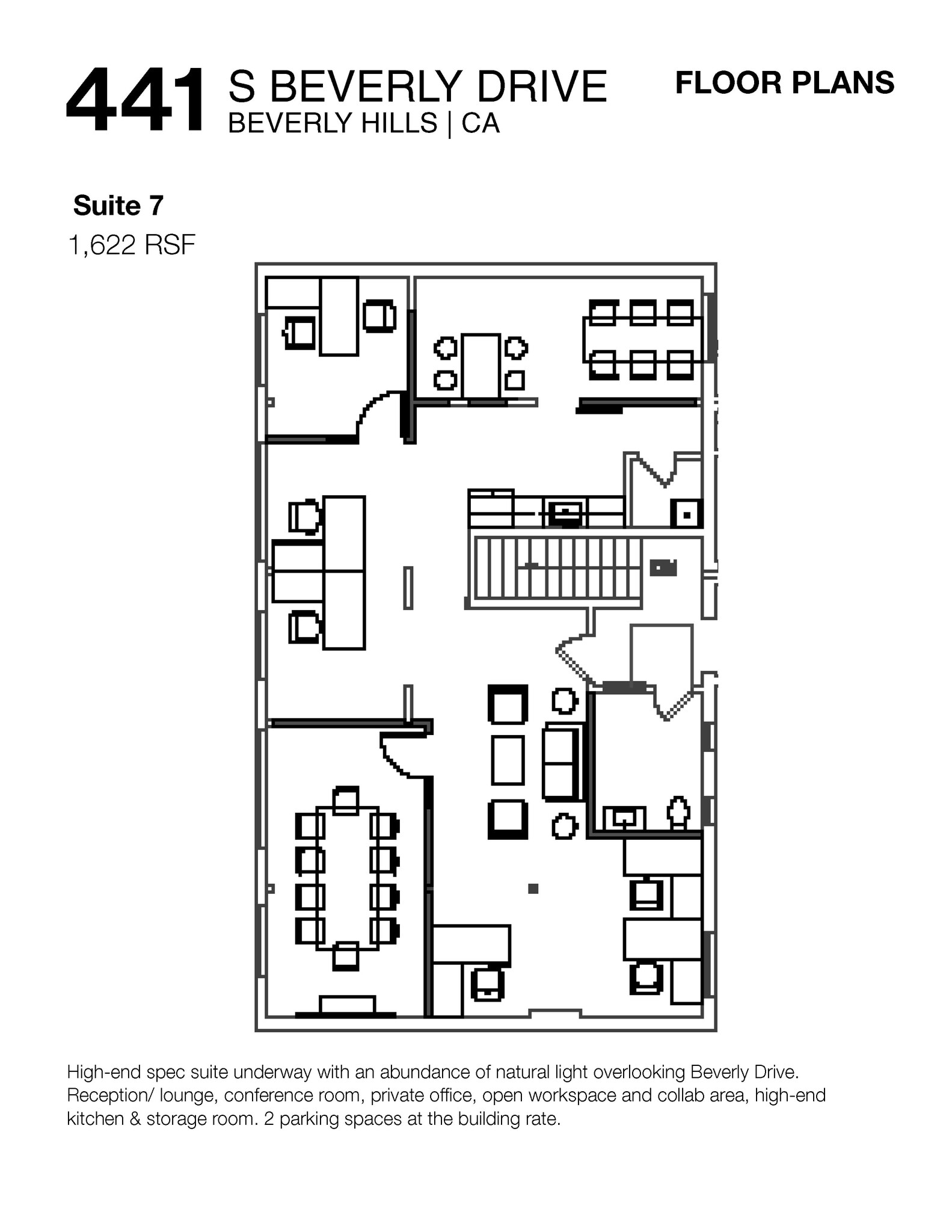 441 S Beverly Dr, Beverly Hills, CA à louer Plan d’étage- Image 1 de 1