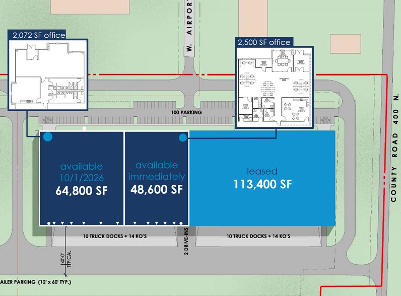 6181 W Airport Blvd, Greenfield, IN à louer - Photo du bâtiment - Image 2 de 4