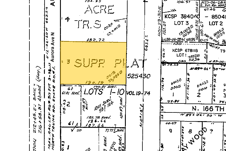 16526 Aurora Ave N, Shoreline, WA for sale - Plat Map - Image 2 of 4