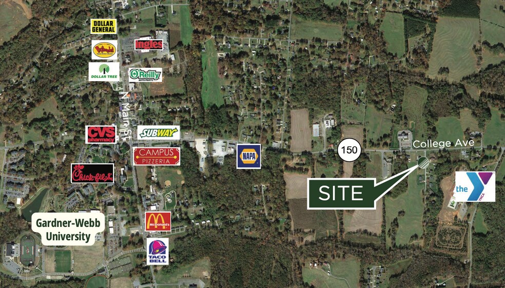 college ave, Boiling Springs, NC à vendre - Photo du bâtiment - Image 3 de 3
