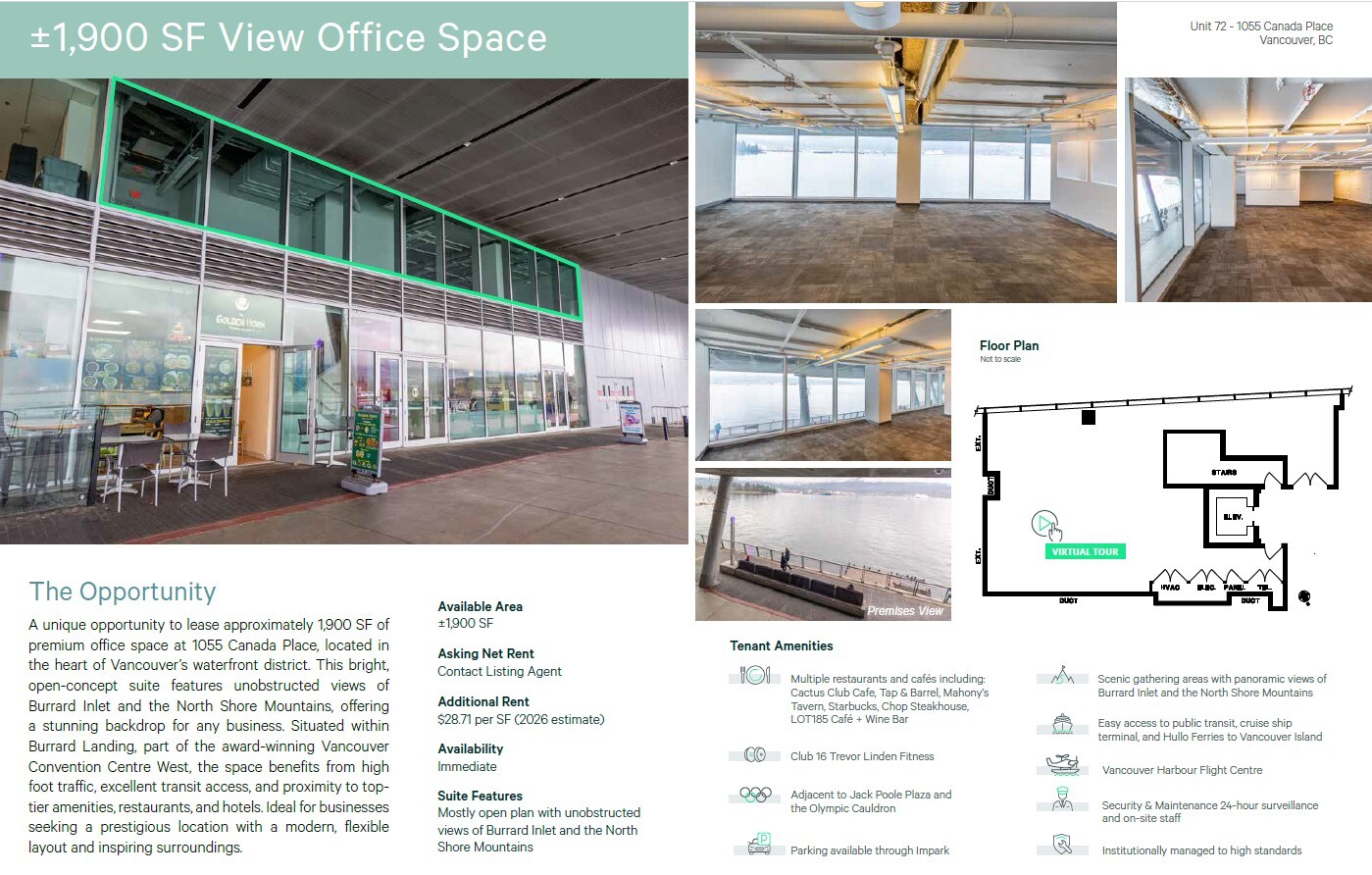 1055 Canada Pl, Vancouver, BC à louer Plan d’étage- Image 1 de 2