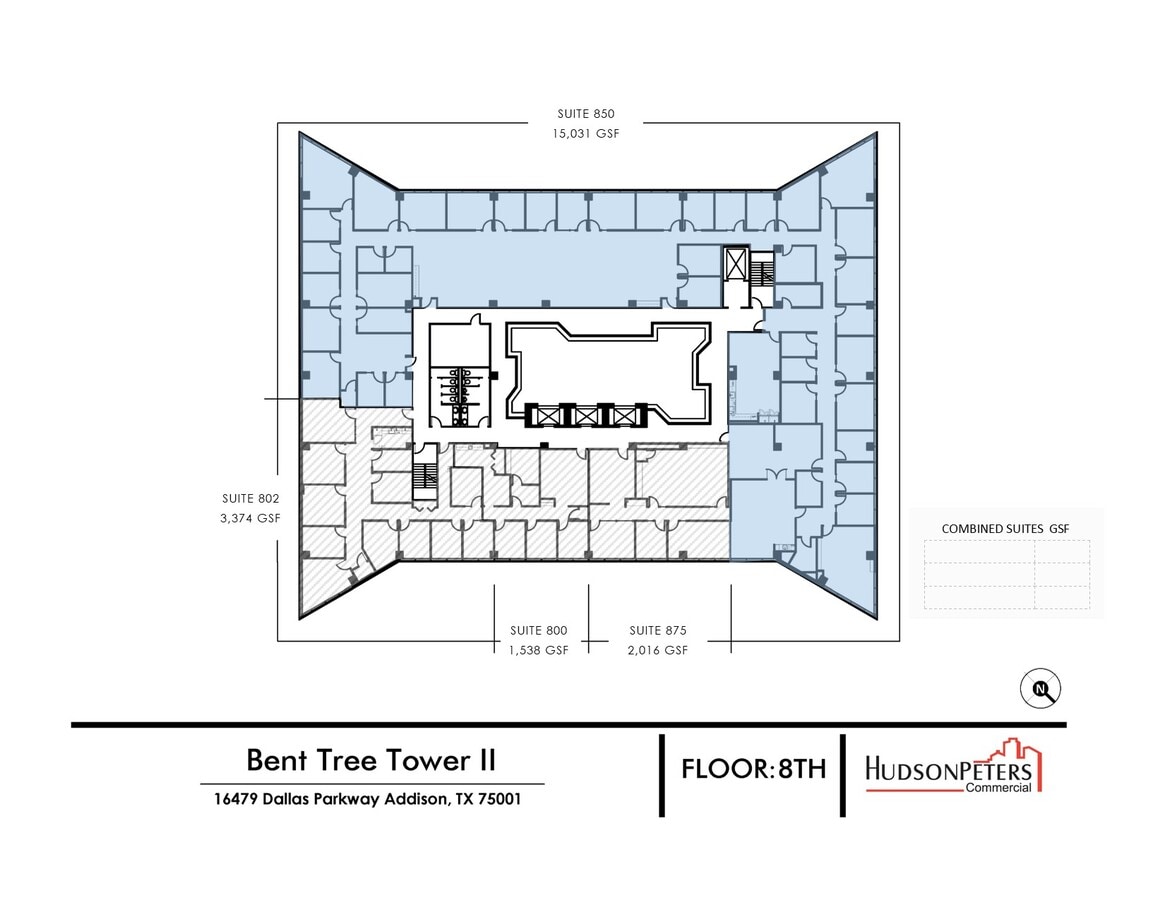 16479 Dallas Pky, Addison, TX 75001 - Unité 850 - - Plan d’étage - Image 1 of 1