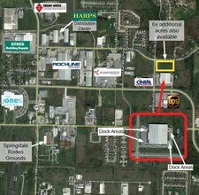 603 N Monitor Rd, Springdale, AR - AERIAL  map view