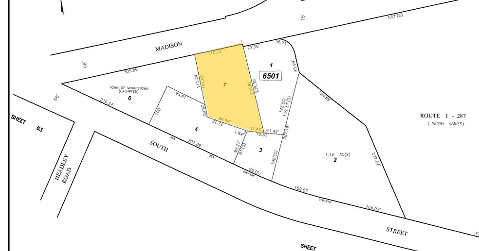 1 Madison Ave, Morristown, NJ for lease - Plat Map - Image 1 of 1