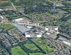 1694 N Atherton St, State College, PA - AÉRIEN Vue de la carte