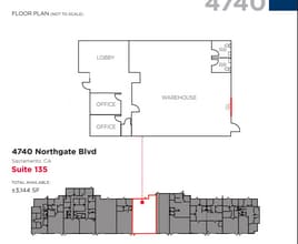 4700 Northgate Blvd, Sacramento, CA à louer Plan d’étage- Image 1 de 1
