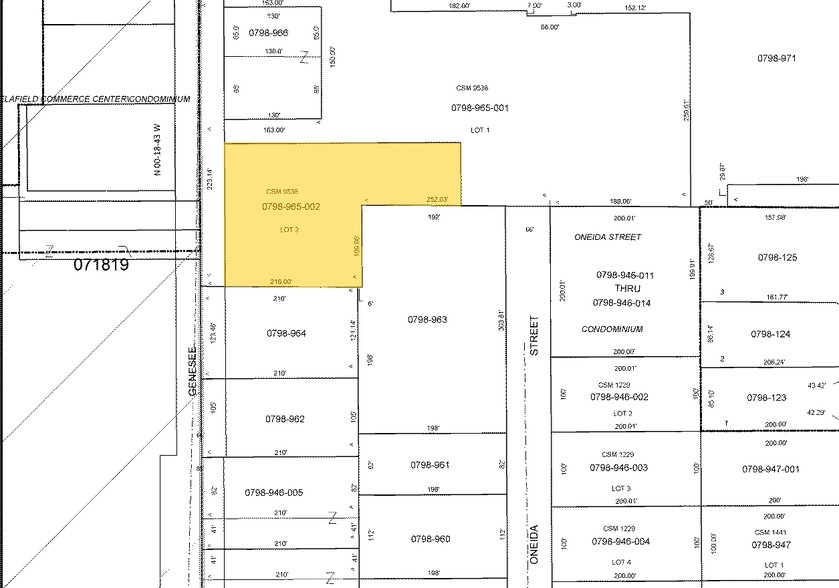 400 Genesee St, Delafield, WI à louer - Plan cadastral - Image 2 de 2