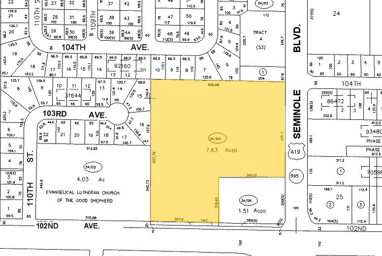 10202-10390 Seminole Blvd, Seminole, FL à louer - Plan cadastral - Image 2 de 19