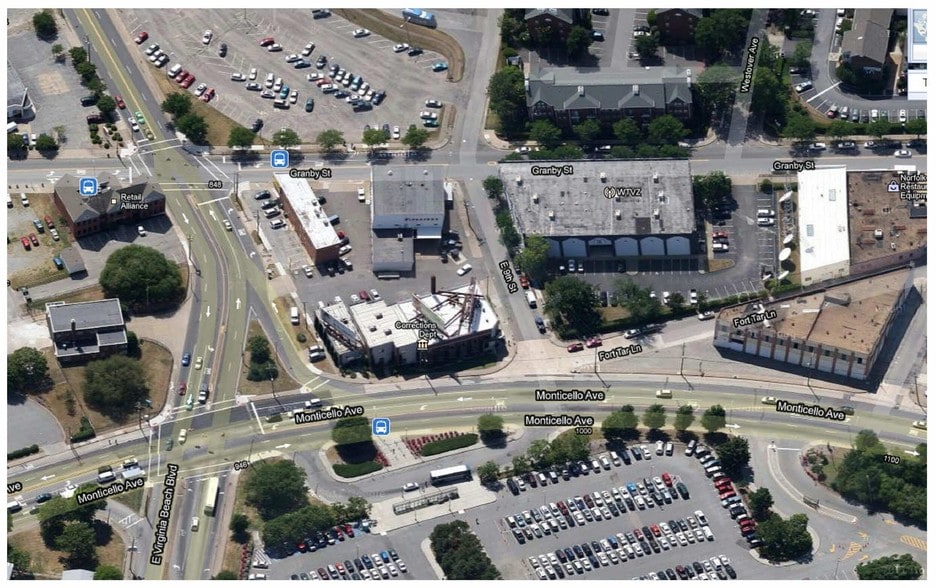 865 Monticello Ave, Norfolk, VA for lease - Aerial - Image 2 of 2