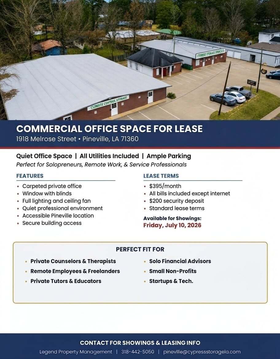 1916 Melrose St, Pineville, LA for lease Interior Photo- Image 1 of 1