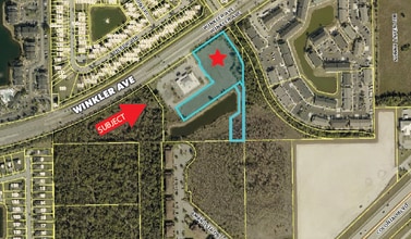 3990 Winkler Ave, Fort Myers, FL - AERIAL map view