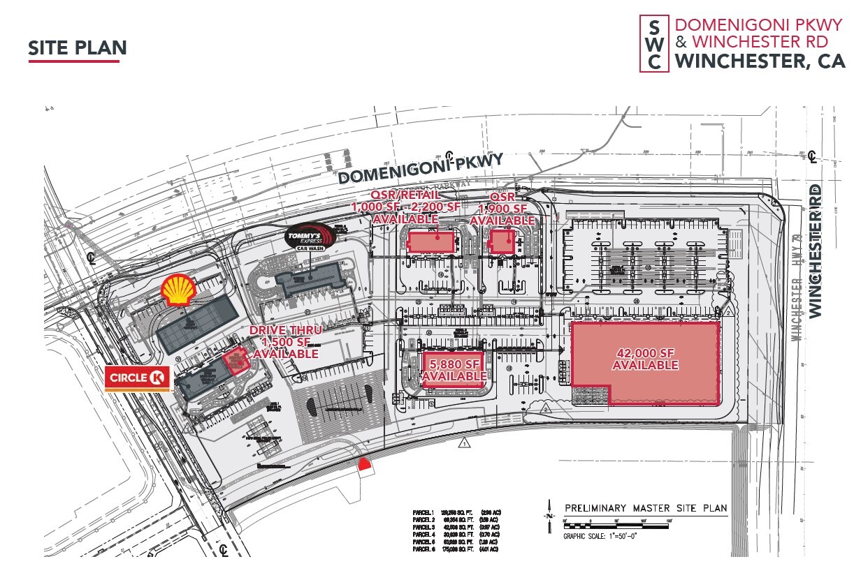 SWC Domenigoni Pky. & Winchester Rd, Winchester, CA for lease Site Plan- Image 1 of 1