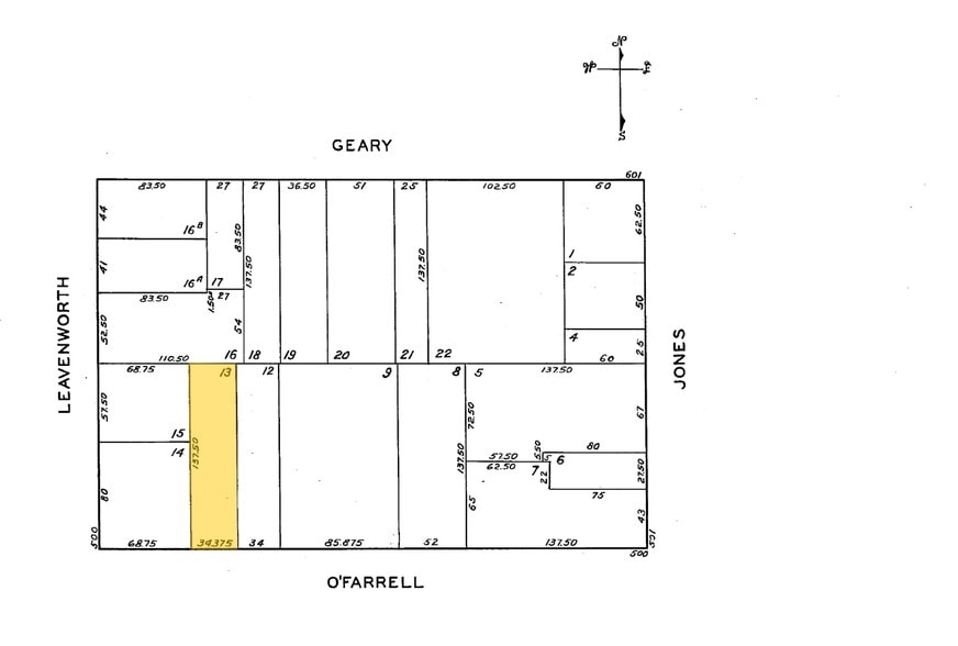 580 O'Farrell St, San Francisco, CA à vendre - Plan cadastral - Image 2 de 11