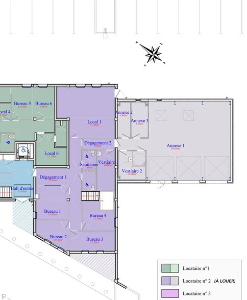 Bureau dans Auray à louer - Plan d’étage - Image 2 de 3