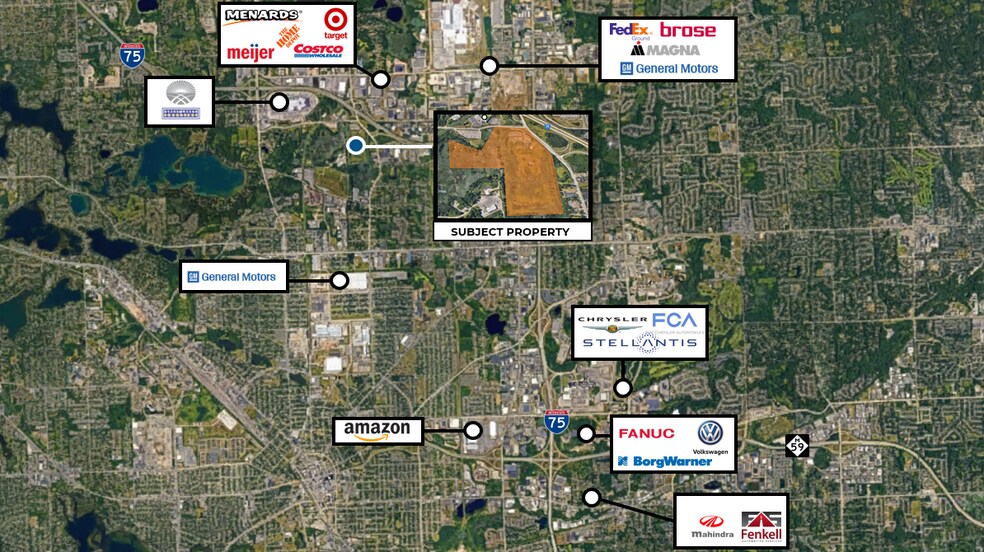 3951-3971 Joslyn Rd, Auburn Hills, MI à vendre - Photo du bâtiment - Image 1 de 3