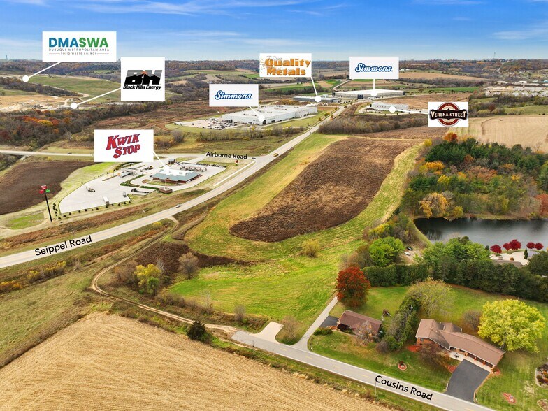 000 Seippel Rd, Dubuque, IA à vendre - Aérien - Image 3 de 14