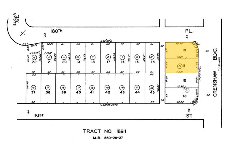 18039 Crenshaw Blvd, Torrance, CA for lease - Plat Map - Image 3 of 5