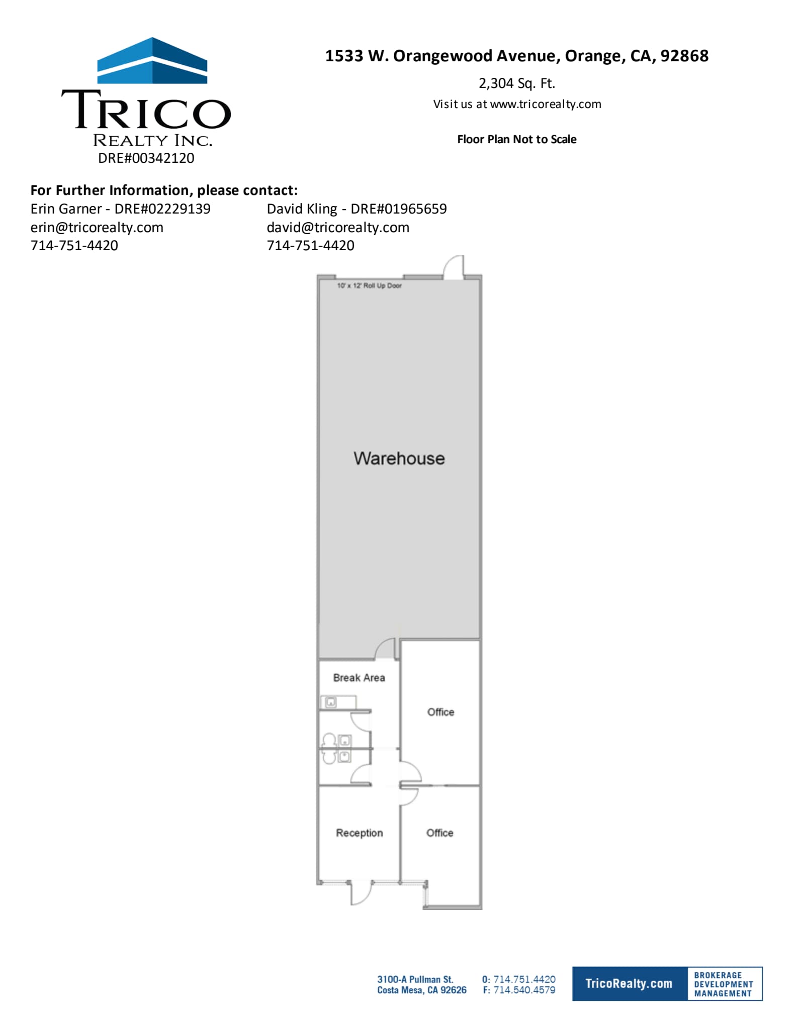 1521-1539 W Orangewood Ave, Orange, CA à louer Plan d’étage- Image 1 de 1