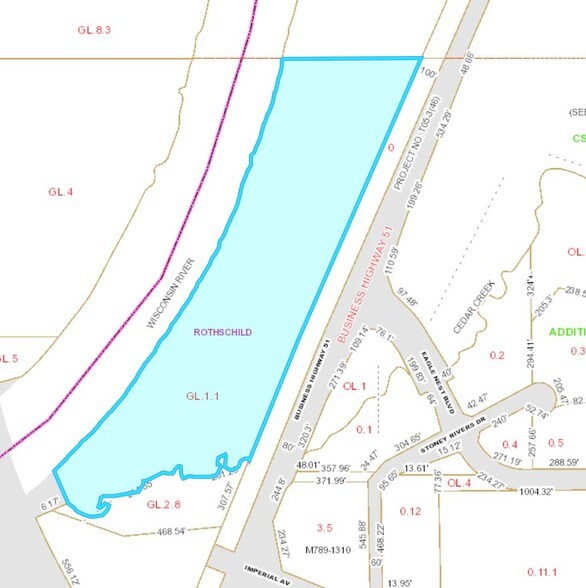 State Hwy, Rothschild, WI à vendre - Plan cadastral - Image 3 de 5