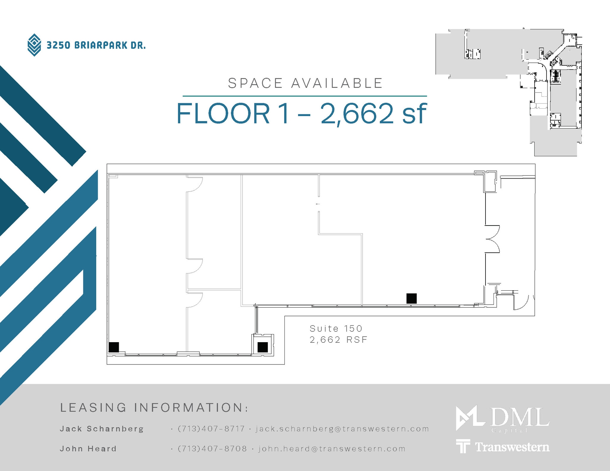 3250 Briarpark Dr, Houston, TX à louer Plan d’étage- Image 1 de 1