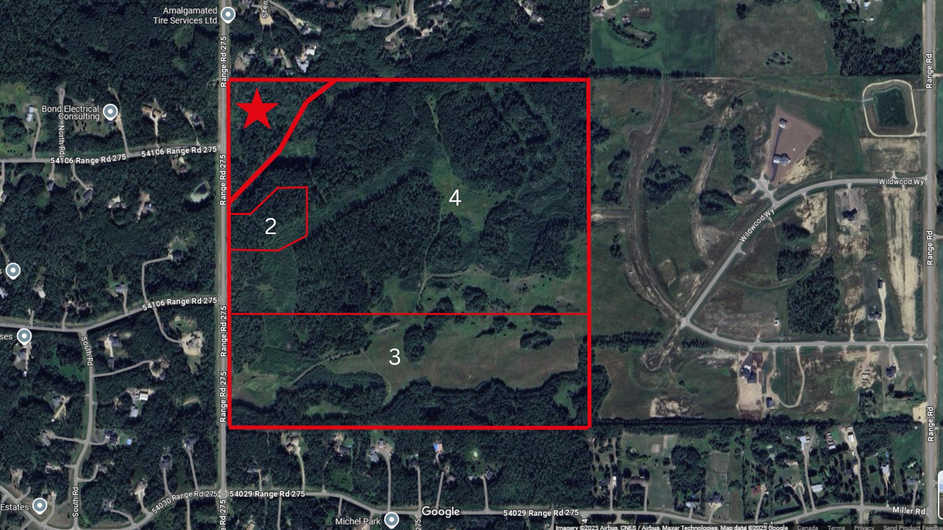 54115 Range Road 275, Parkland County, AB for sale Aerial- Image 1 of 4