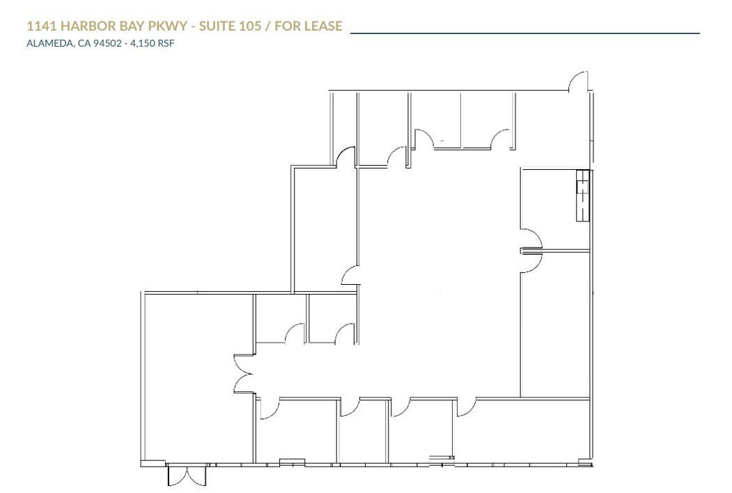 1310-1430 Harbor Bay Pky, Alameda, CA à louer Plan d’étage- Image 1 de 1