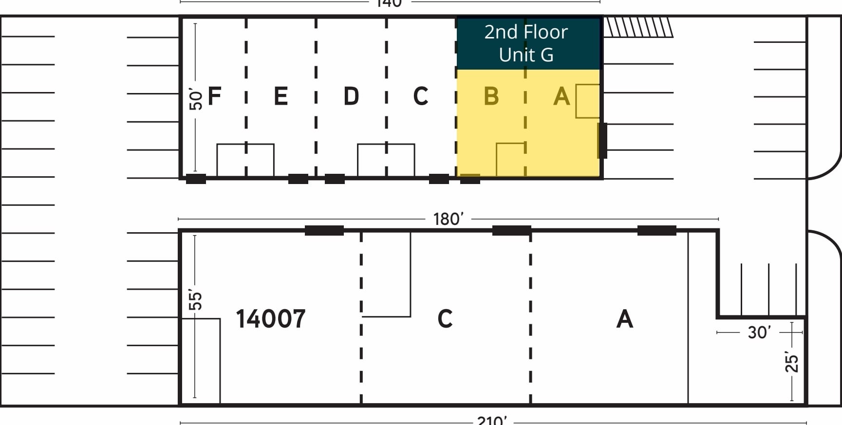 14005-14009 Crenshaw Blvd, Hawthorne, CA à louer Plan d’étage- Image 1 de 3