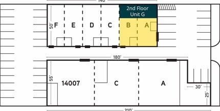 14005-14009 Crenshaw Blvd, Hawthorne, CA à louer Plan d’étage- Image 1 de 3