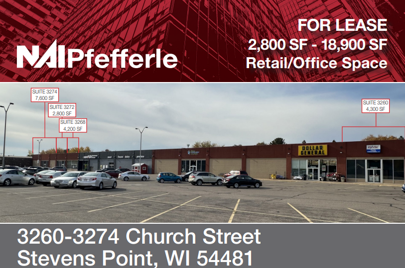 3260-3274 Church St, Stevens Point, WI for lease - Building Photo - Image 1 of 4