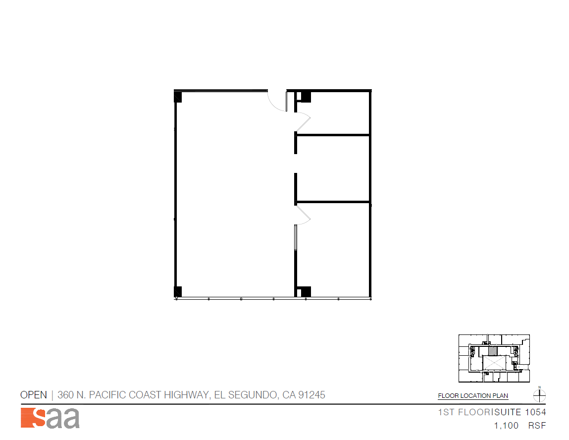 300 N Pacific Coast Hwy, El Segundo, CA à louer Plan d’étage- Image 1 de 1