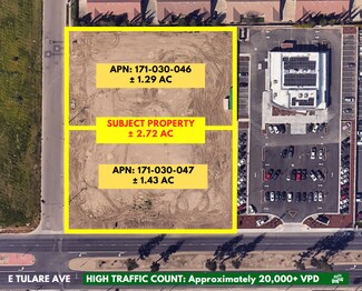 Plus de détails pour 1 E Tulare Ave, Tulare, CA - Terrain à vendre