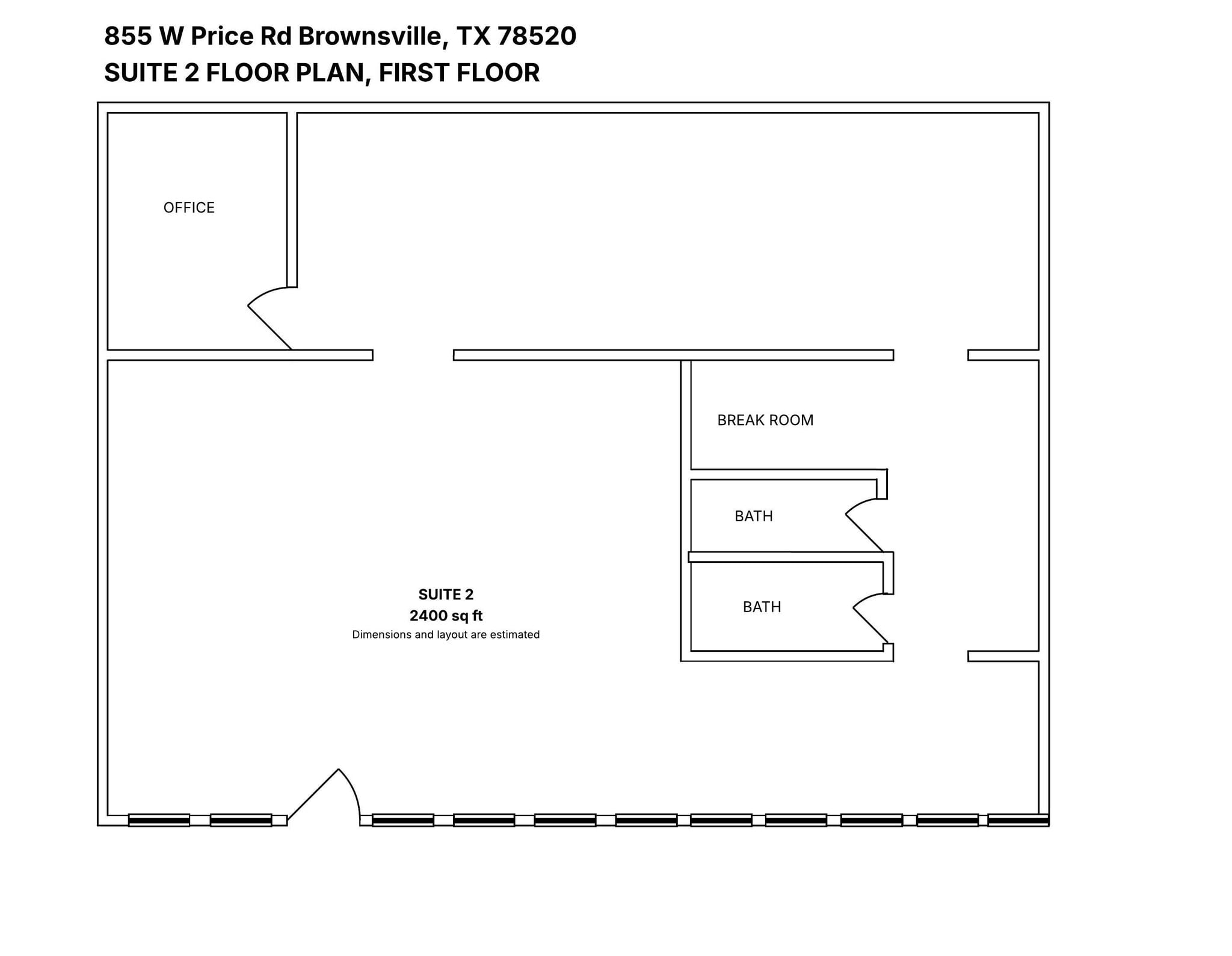 855 W Price Rd, Brownsville, TX à louer Plan d’étage- Image 1 de 6