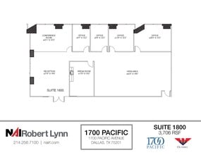 1700 Pacific Ave, Dallas, TX à louer Plan d’étage- Image 2 de 2