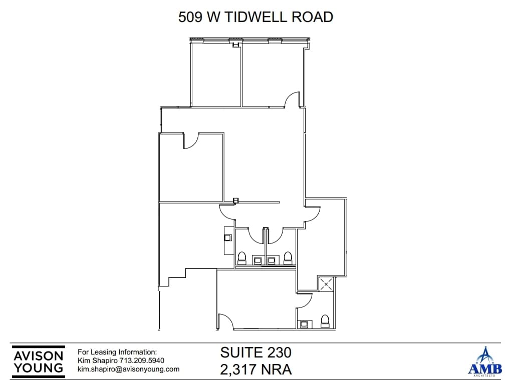 509 W Tidwell Rd, Houston, TX for lease Floor Plan- Image 1 of 2